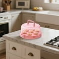 thumbnail image 3 of Round Cake Carrier with Lid, 10-Inch Portable Cake Holder & Cupcake Container, BPA-Free Cake Storage Box with Handles, Two-Sided Base for Dessert Cookies Nuts and Fruits, 3 of 4