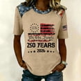 thumbnail image 2 of Trgacdwlo 1776-2026 Flag Print USA 250th Anniversary Independence Day Womens 4th of July Tops Patriotic Short Sleeve Tunic Tops for Women, 2 of 4