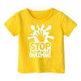 thumbnail image 4 of MEZZALL T-Shirt Imprimé Respirant Décontracté de Mode pour Filles, T-Shirts Graphiques, Hauts, Jaune, 12-13 Ans, 4 of 4