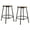 Hardboard/Black, variant on (Pack of 2) NPS 24" Heavy Duty Steel Stool, Grey