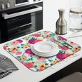 thumbnail image 4 of Microfibre Drying Mat for Kitchen Pioneer Dish Drying Drainer Mat Absorbent Colorful Floral Drying Mat Washing Up for Glass, Plate & Cup 16inch X 18inch, 4 of 7