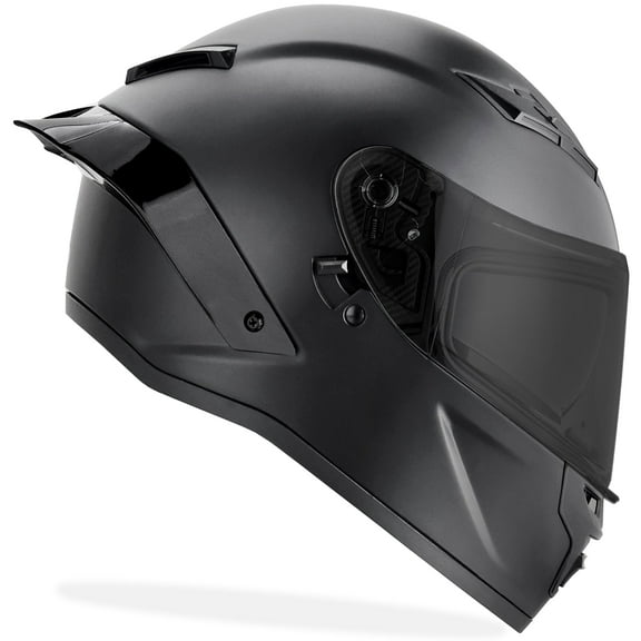 GDM DEMON Matte Black Full Face Motorcycle Helmet DOT with extra Visor for Men Women
