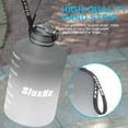thumbnail image 4 of 1 Gallon Motivational Sports Water Bottle with Time Marker, BPA Free 128oz Leak Proof Jug, Black, Plastic, 128 ounces, Fitness, Sports, Outdoor Activities, 4 of 6