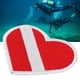 thumbnail image 2 of Parche de corazón de buceo - Insignia bordada para chaleco, bolso, gorra, 2 of 8
