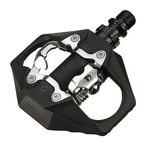 Exustar PM816 Clipless Platform MTB Pedals SPD 9/16" Chromoly Axle Composite Blk