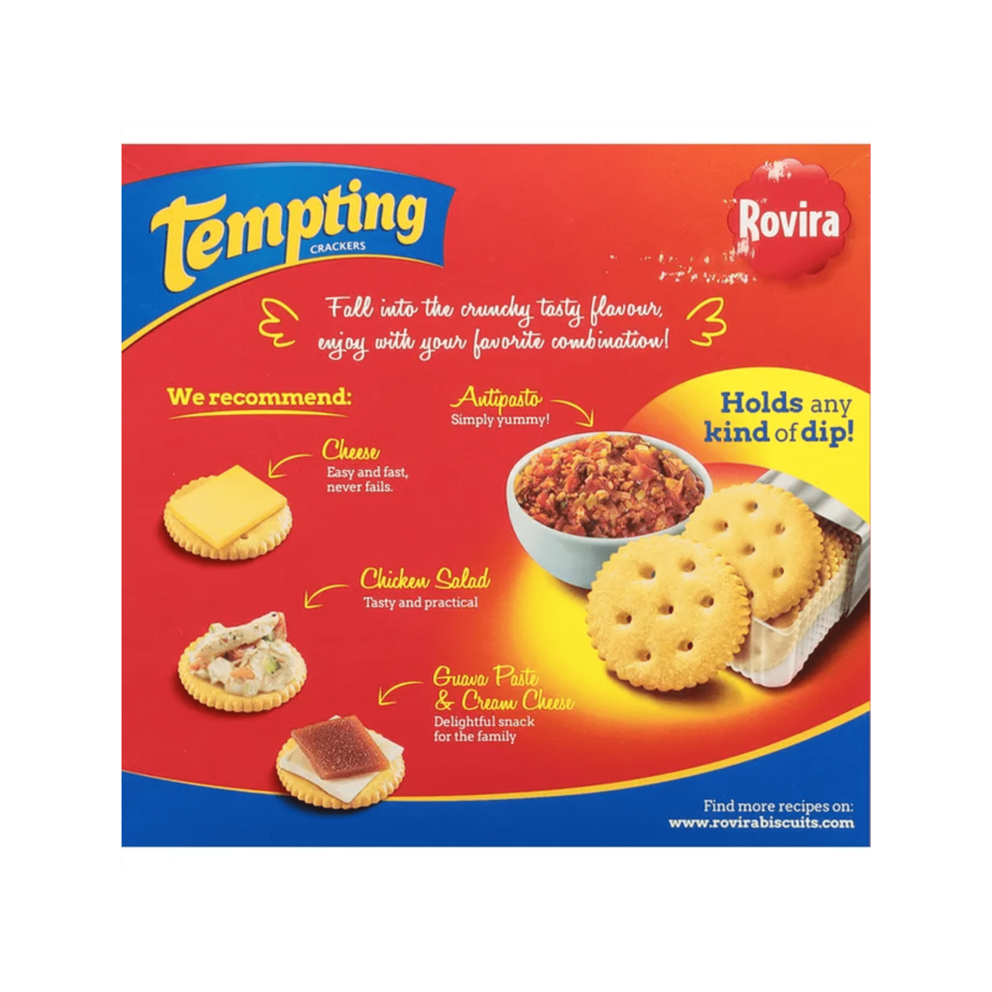Rovira Tempting Snack Crackers with Three Individual Trays, 7.5oz Box