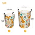 thumbnail image 3 of Goofa Whimsical Fox Floral Garden Printed Circular Hamper,Laundry Basket with Handles,Storage Baskets Foldable,Large Capacity Laundry Hamper-, 3 of 6