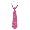 thumbnail image 6 of HOWPAY Ties for Women Men Pre-Tied Adjustable Necktie with Sparkly Chain Accessories Solid Color Necktie for Uniform School Party Casual Hot Pink, 6 of 6