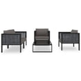 thumbnail image 3 of vidaXL 5 Piece Garden Lounge Set with Cushions Poly Rattan Anthracite, 3 of 12