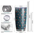 thumbnail image 6 of 20oz Tumblers Dark Blue Christmas Reindeer Pattern Stainless Steel Vacuum Insulated Double Wall Travel Tumbler Cups Mug with Lid and Straw,Cleaning Brush for Cold & Hot Drinks, 6 of 7
