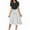 White, variant on WTOBBY Women's Polka Dot Printed Belted Waist Short Sleeve Round Neck Casual Elegant Spring Dress,Army Green M