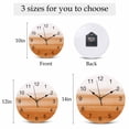 thumbnail image 6 of Wall Clock Orange White Clocks PVC Silent Non-Ticking Battery Operated Decorative Ombre Abstract Round Clock for Home Living Room Kitchen Bedroom Office School Wall Decor 10 Inch, 6 of 9