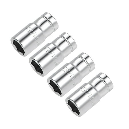 

Unique Bargains 1/4 Inch Drive 6 Point Shallow Socket 11/32 Inch Cr-V Steel 4pcs