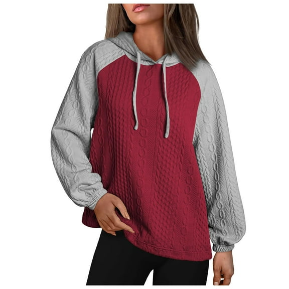 NOLDARES Women Hoodies Casual Pullover Long Sleeve Sweatshirt Pocket Drop Shoulder Sweater Oversized Pullover for Women(,S)