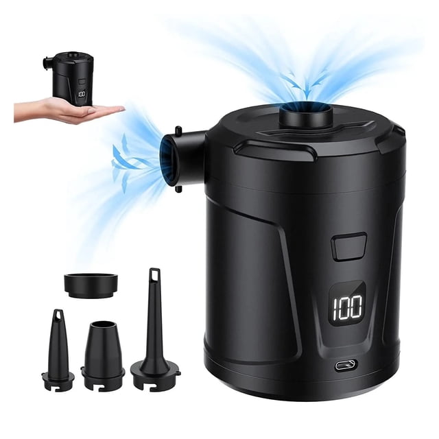 Pompe à Air Électrique Gonfleur à Batterie Compresseur d'Air Rechargeable, Facile à Utiliser