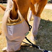 TheSunnyZebra Horse Fly Boots, Breathable Fly Leggings, Medium-Size, 1 Set of 4 Loose-Fitting Boots
