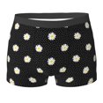thumbnail image 6 of Men's Boxer Briefs, daisy polka dot dotted black Soft Comfy Mens Underwear Boxer Briefs Breathable With Widen Waist, 6 of 7