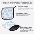 thumbnail image 3 of Yayeee Oven Mitts and Pot Holder Set of 2 Heat Resistant Kitchen Gloves Baking Hot Pad, Blue Butterfly, 3 of 5