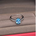 thumbnail image 5 of Bellitia Jewelry Blue Topaz Oval Cut Engagement Ring in 925 Stering Silver, Natural Gemstone Birthstone Lovely Anniversary, Birthday, Valentine’s Day Present, 5 of 6