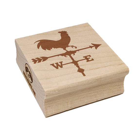Rooster Chicken Weathervane Square Rubber Stamp Stamping Scrapbooking Crafting - Medium 1.75in