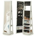 thumbnail image 2 of SONGMICS 360 Degree Swivel Jewelry Cabinet, High Full Length Mirror, Lockable Jewelry Armoire, with Built-in Small Mirror, Rear Storage Shelves, 2 of 7