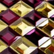 thumbnail image 5 of 1 pieza de mosaico de cristal con espejo de diamante brillante 3D para decoración de pared de KTV, hogar, oficina, pegatinas de pared para decoración contra salpicaduras, 5 of 5