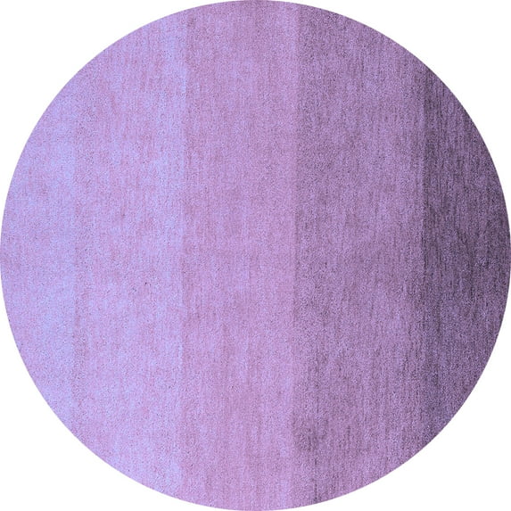 Ahgly Company Indoor Round Abstract Blue Modern Area Rugs, 4' Round