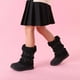 thumbnail image 4 of Dream Pairs Botas de nieve de invierno para niñas Zapatos de media pantorrilla con forro de piel sintética KLOVE Dream Pairs KLOVE, 4 of 5