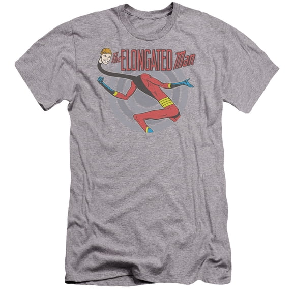 DC Comics Elongated Man Premium Canvas Adult Slim Fit 30/1 T-Shirt Athletic Heather