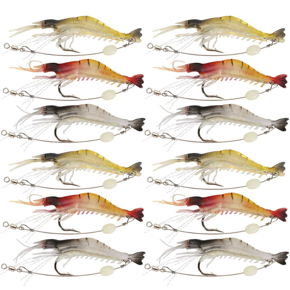 Goture Soft Shrimp Lures Fishing Popular Bait for Freshwater Fish and Bass  