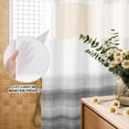 thumbnail image 2 of No Hook Shower Curtain with Built-in Rings - Black And White Washable Waterproof Fabric Bathroom Curtains for Hotel,Rentals, 72 X 78 Inch Long , Abstract Modern Brush Strokes, 2 of 9