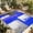 Blue Gray White, variant on Sage Green Grey Outdoor Rug for Patio/Deck/Porch, Non-Slip Large Area Rug 5 x 7 Ft, Oil Painted Geometric Modern Abstract Indoor Outdoor Rugs Washable Area Rugs, Reversible Camping Rug Carpet Runner