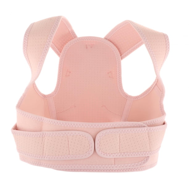 Tirantes para la parte de la espalda postura correcta enderezadora de la espalda soporte de clavícula transpirable ajustable para hombres y Rosa M L