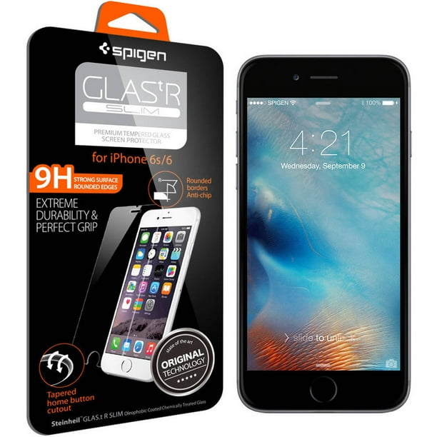 Wat leuk afstand Lee Spigen GLAS.tR SLIM Screen Protector for Apple iPhone 6S - Walmart.com