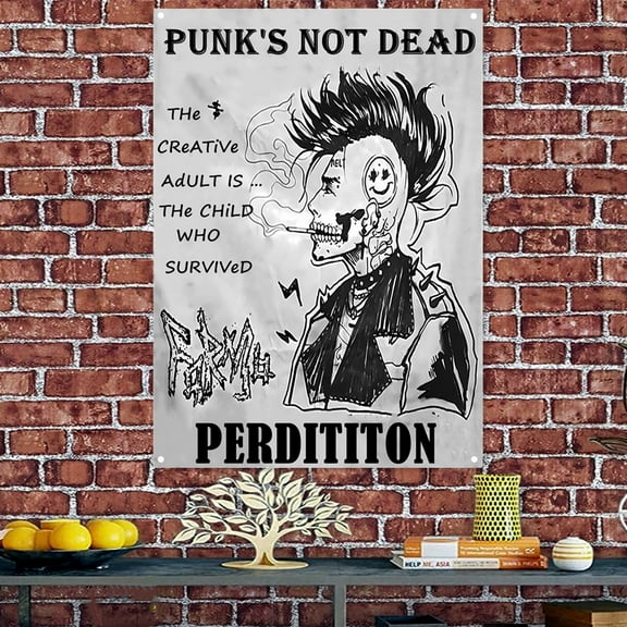 Fun PUNK Rock Music Art Posters & Prints 38" x 57" Tapestry Flag Room Home Decor Banner 1