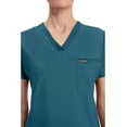 thumbnail image 4 of Cherokee Form Scrubs Top For Women Tuckable V-Neck CK819, XXS, Caribbean Blue, 4 of 9