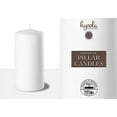 thumbnail image 3 of Hyoola 2 x 4 White Unscented European Made Pillar Candles, Dripless Paraffin Wax with Smokeless Cotton Wicks, 4-Pack, 3 of 5