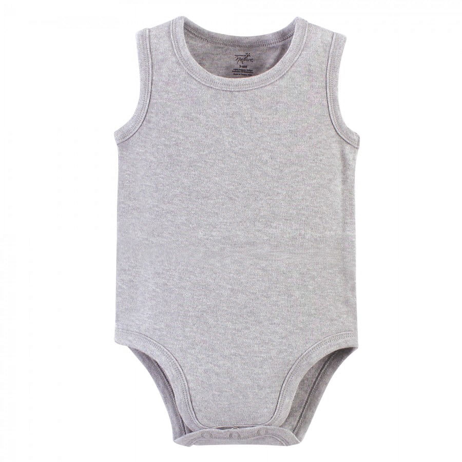 Touched by Nature Baby Boy Organic Cotton Bodysuits 5pk, Milk & Cookies, 6-9 Months