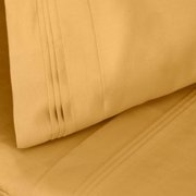 Superior 1000 Thread Count Anathema Egyptian Cotton Solid Sheet Set, Full, Gold