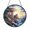 Acrylic 3.5 Inch, variant on Cliffside Temple Scenic Illustration Stained Glass Style Round Window Suncatcher Decor, Epic Landscape Home Gift
