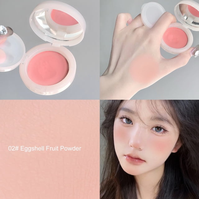 Reduce Price! WSBDENLK Gege Bear Sweet Colorful Cushion Powder Blusher Matte Fine Natural Mashed Potato 5g