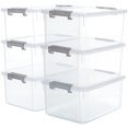 thumbnail image 2 of Citylife 6 Packs 17 QT Plastic Storage Bins with Lids Large Stackable Storage Containers for Organizing Clear Storage Box for Garage, Closet, Kitchen, 2 of 7