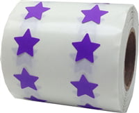 PURPLE STAR stickers Auto Adhésif En Vinyle Imperméable Étiquettes Pack De 1000 20 mm 