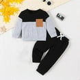 thumbnail image 2 of SHTXOZHI Baby Boy Girl Clothes Set Long Sleeve Crewneck Sweatshirt Pants Cute Toddler Fall Winter Outfits, 2 of 7