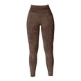 thumbnail image 7 of Celsior Compression Leggings for Women Booty Butt Lifting Leggings Full Length Buttery Soft Yoga Pants Sculpting Yoga Fitness Pants Scrunch Butt Lifting Leggings No Curling Lift Pants Brown L, 7 of 7