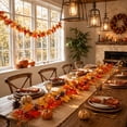 thumbnail image 6 of Halloween Pumpkin Leaf Garland, Artificial Fall Harvest Vine Decoration, Mixed Color Floral Garland, Flexible Hanging Greenery For Fireplace Door Wall Window Table Party Holiday Decor, 6 of 6