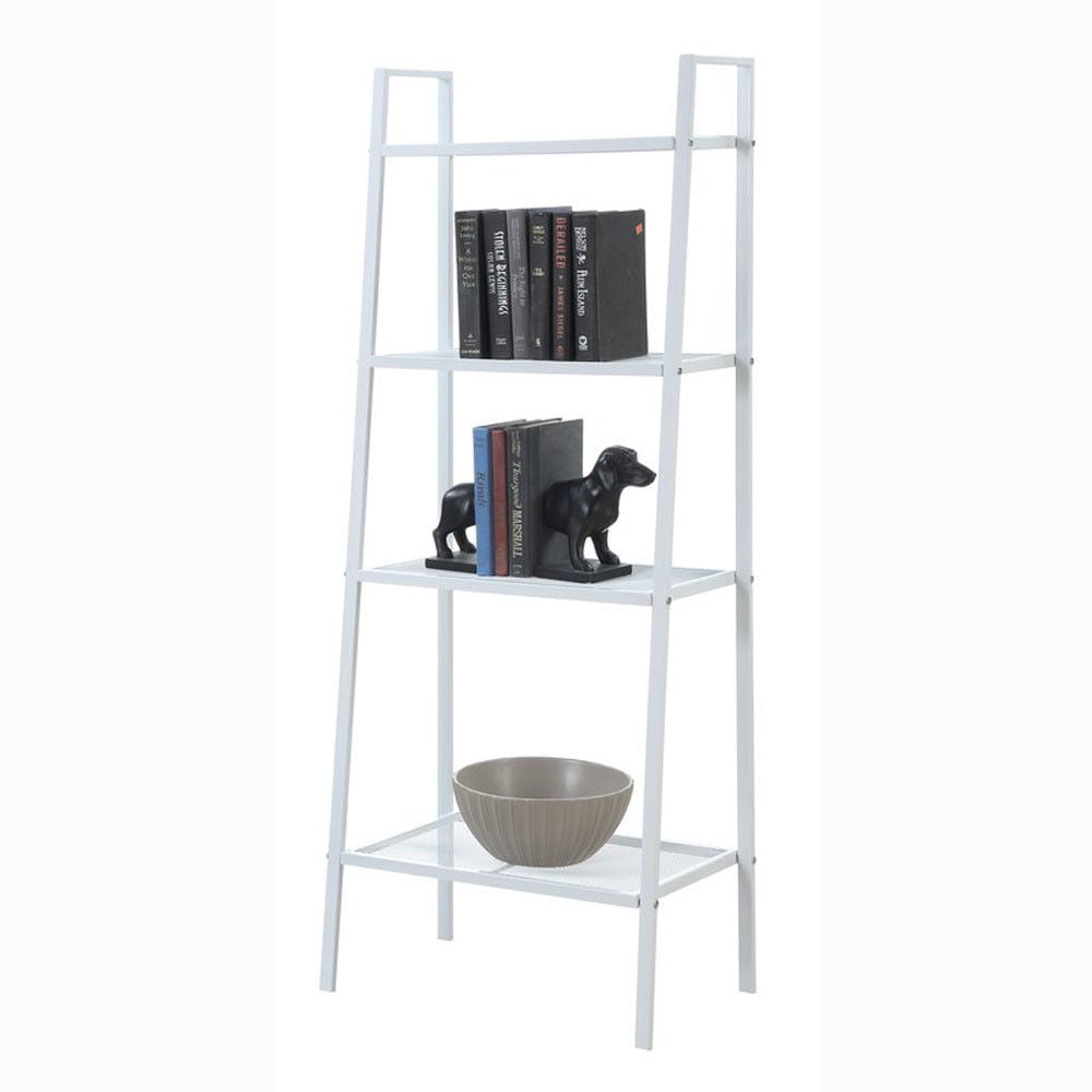 UBesGoo 4 Tier Metal Leaning Ladder Wall Shelf Bookcase Bookshelf