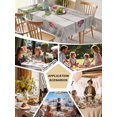 thumbnail image 5 of Pink Tulip Table Cloth, Waterproof Tablecloth for Rectangle Tables, Vintage Spring Floral Retro Art Butterfly Wooden Reusable Washable Fabric Table Cover for Restaurant Kitchen Dining Tables 52"x70", 5 of 9