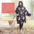 thumbnail image 4 of Wearable Oversized Blanket,Dark Halloween Pattern Wearable Blanket Hoodie for Adults,Cozy Hooded Blankets with Super Pockets,Super Warm Fuzzy Pullover for Women & Men, 4 of 6