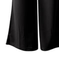 thumbnail image 5 of CHGBMOK Women Plus Size Wide Leg Pants Crisscross Hollow Waistband High Waist Straight Leg Trouser with Pockets Flare Bell Leg, 5 of 5